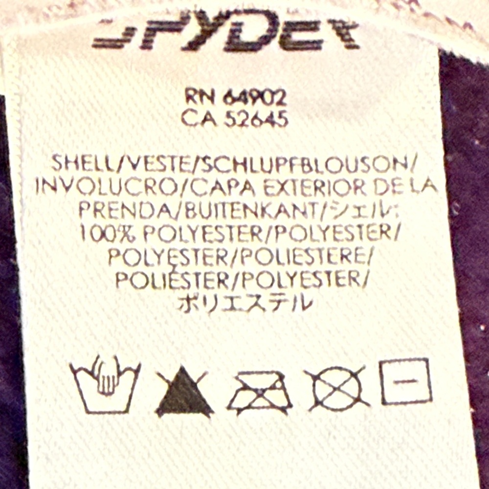 Spyder Purple Zip Up Core Sweater Jacket Size Small - Picture 12 of 12